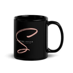 Supreme Sugar Logo Mug – Glossy Black
