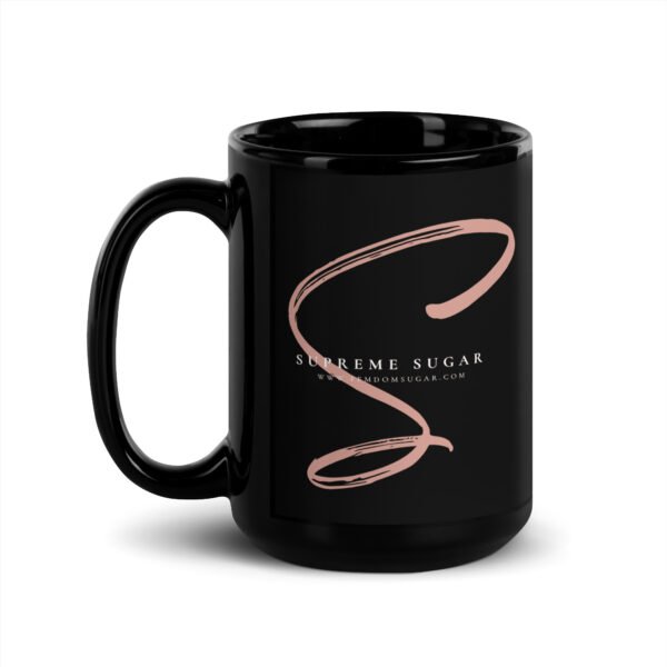 Supreme Sugar Logo Mug – Glossy Black