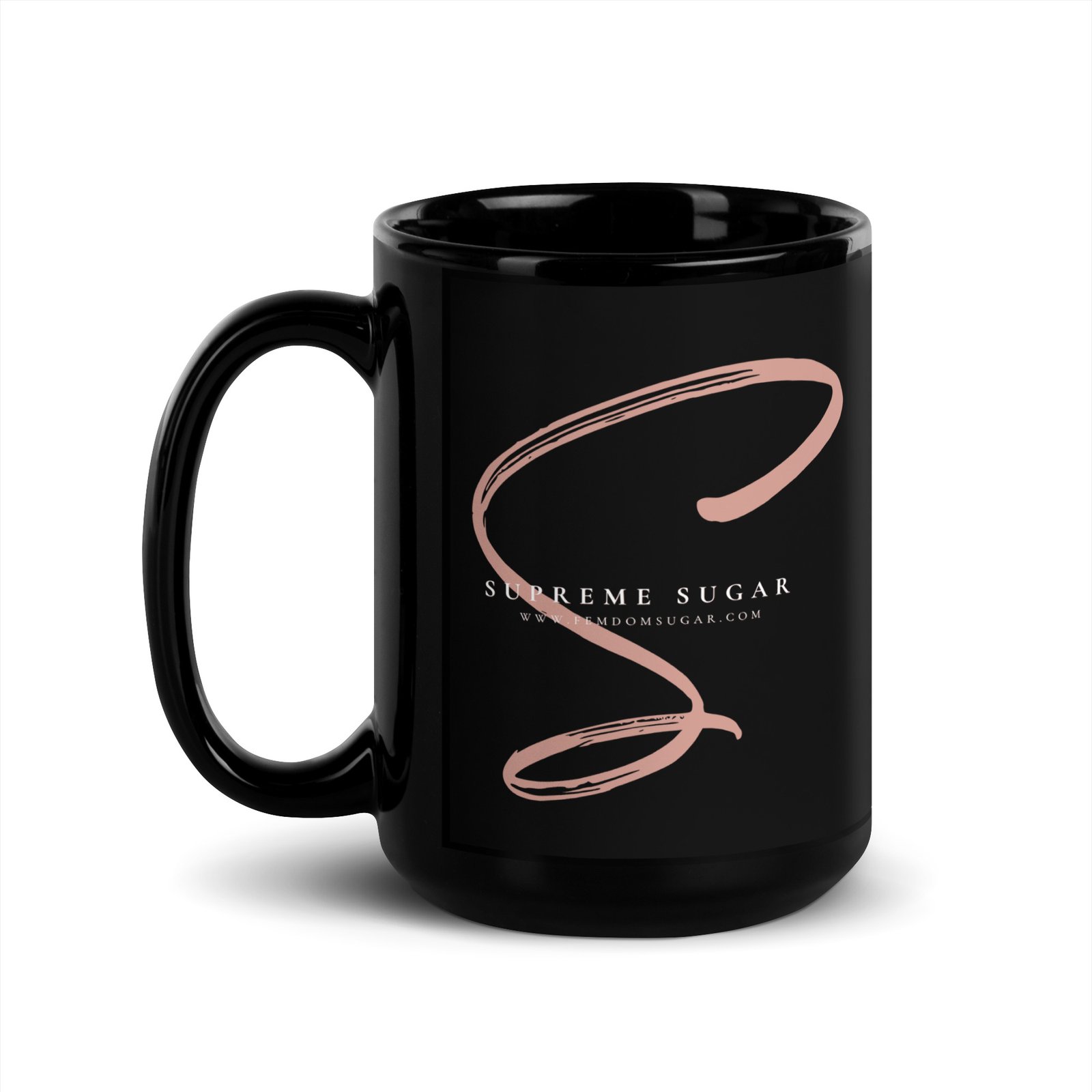 Supreme Sugar Logo Mug – Glossy Black