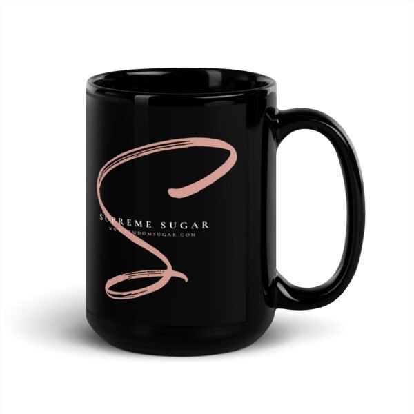Supreme Sugar Logo Mug – Glossy Black