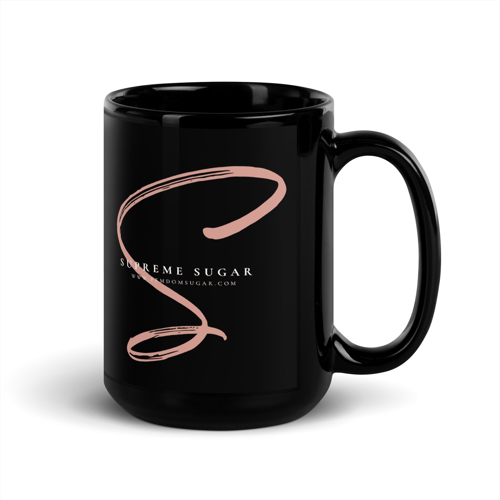 Supreme Sugar Logo Mug – Glossy Black